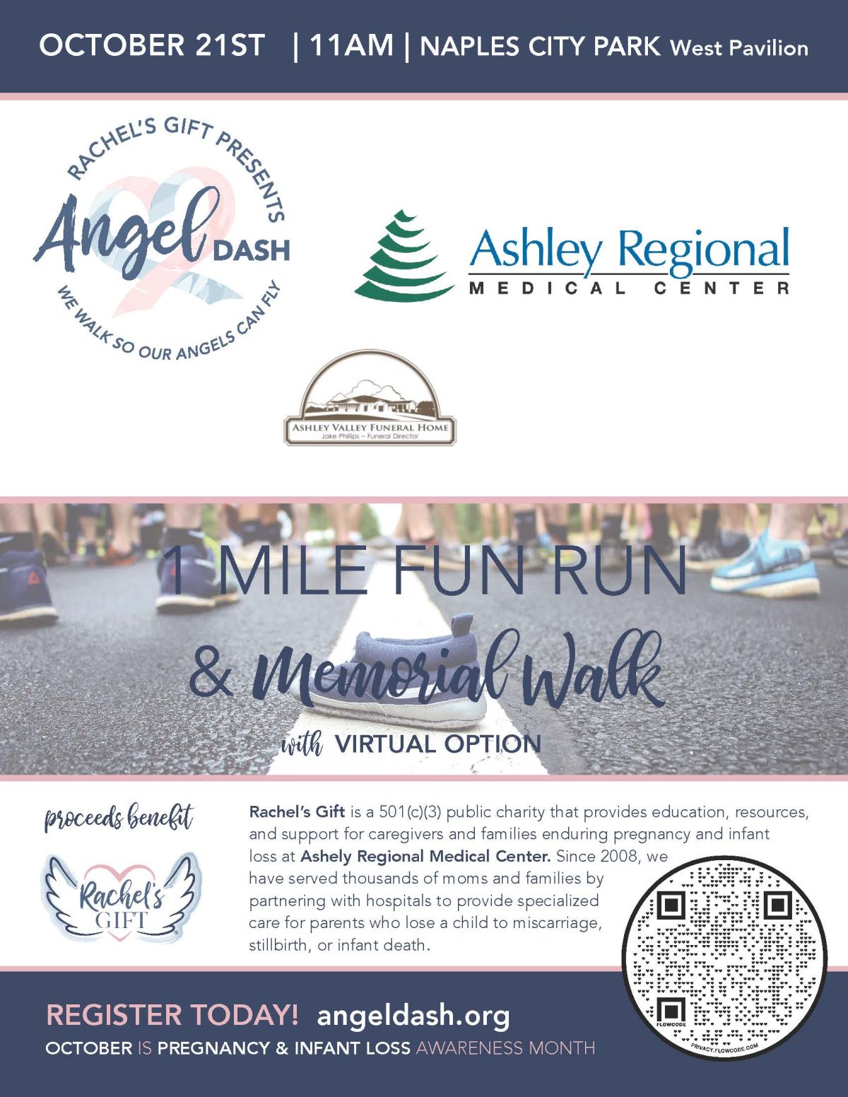 flyer for Angel Dash memorial walk
